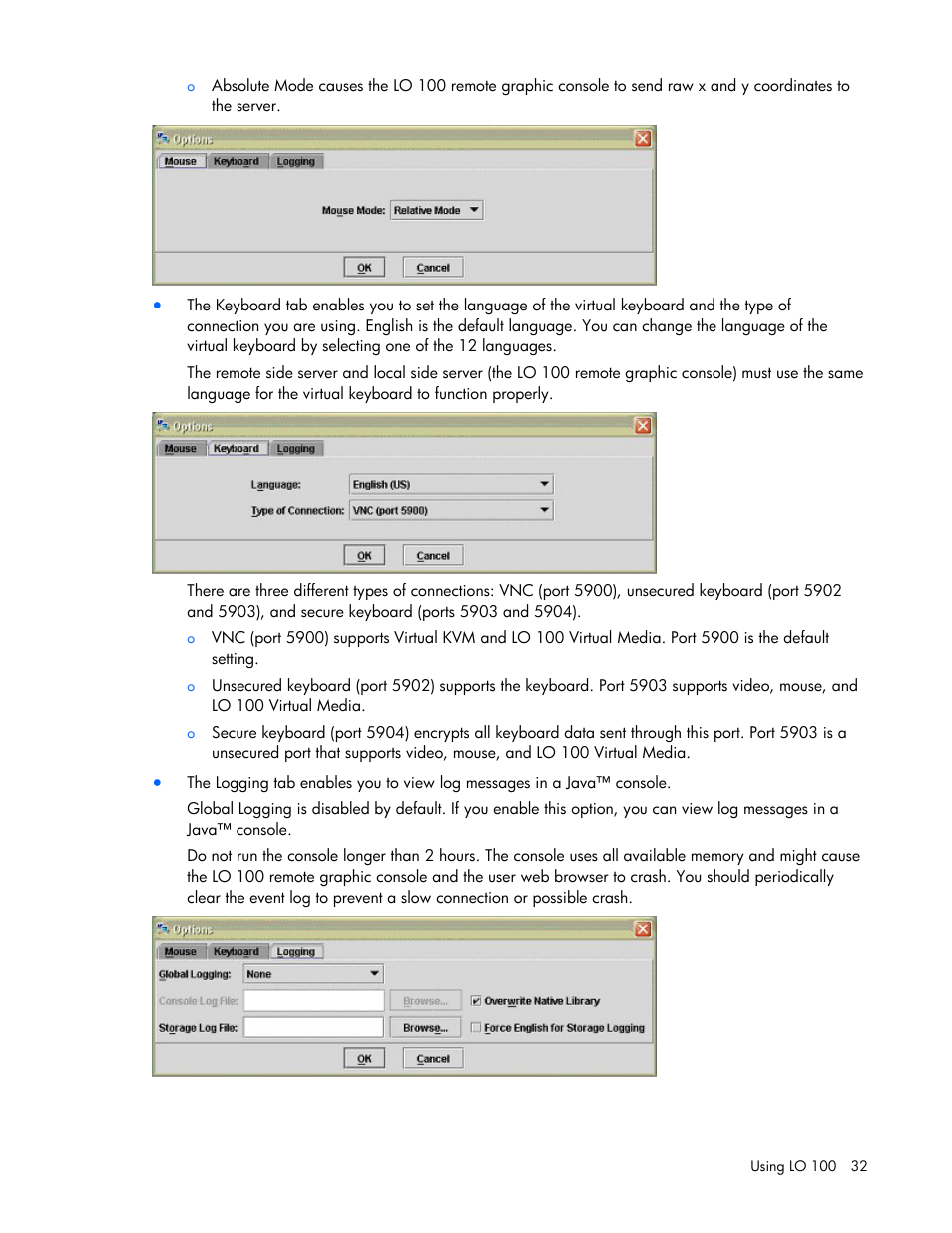 HP Lights-Out 100 Remote Management User Manual | Page 32 / 52