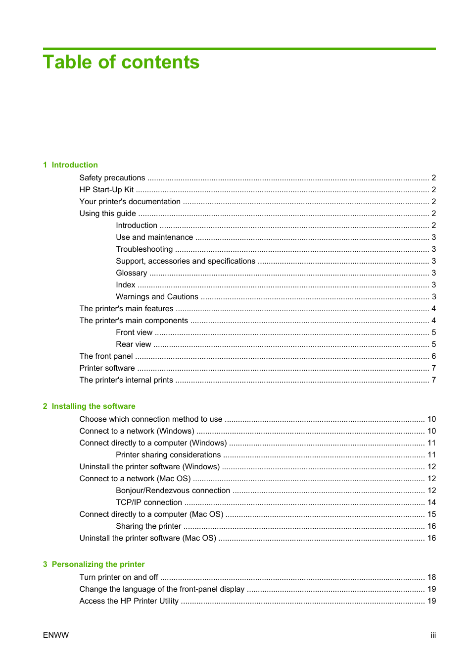 HP Designjet Z3200 PostScript Photo Printer series User Manual | Page 3 / 174