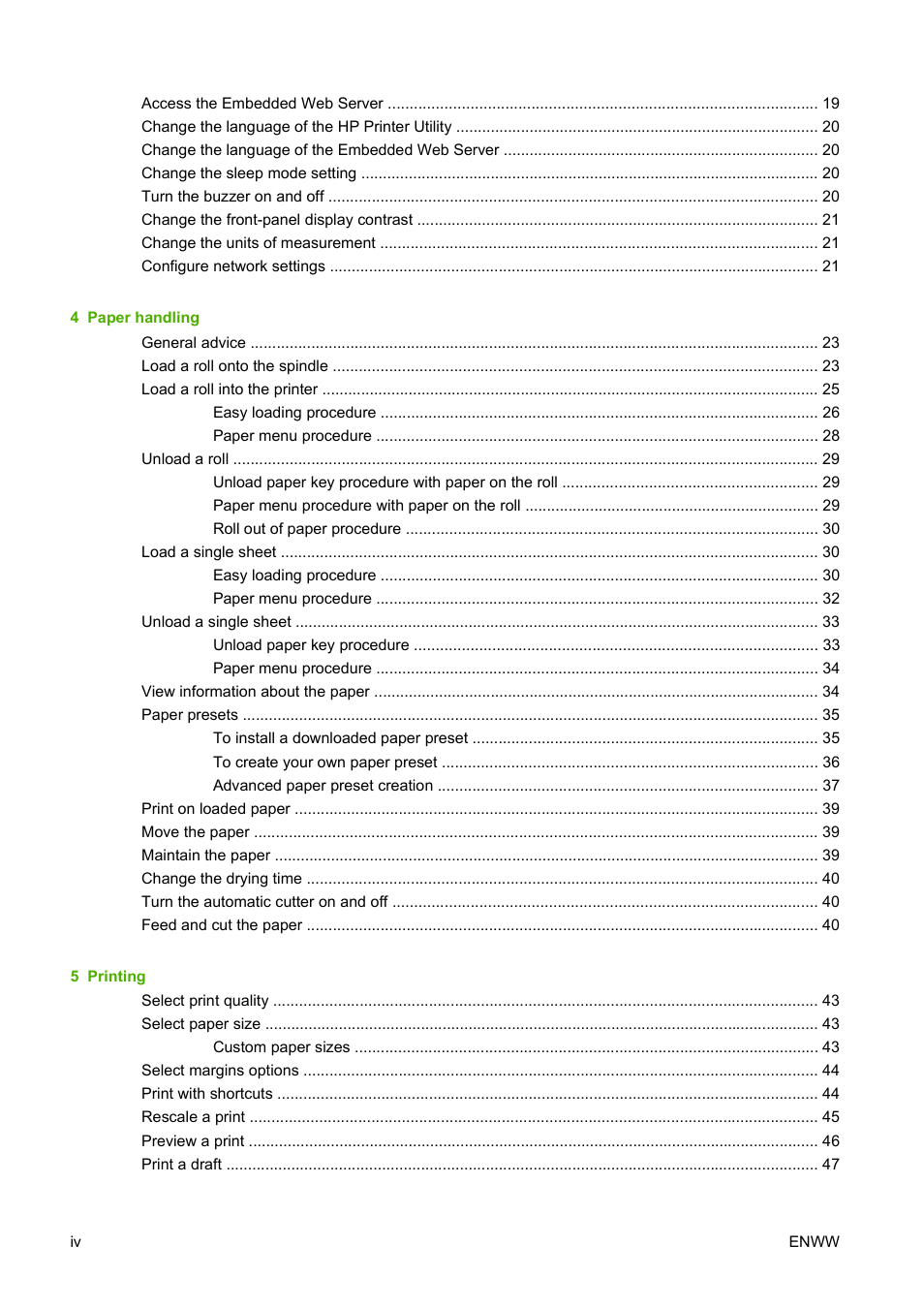 HP Designjet Z3200 PostScript Photo Printer series User Manual | Page 4 / 174