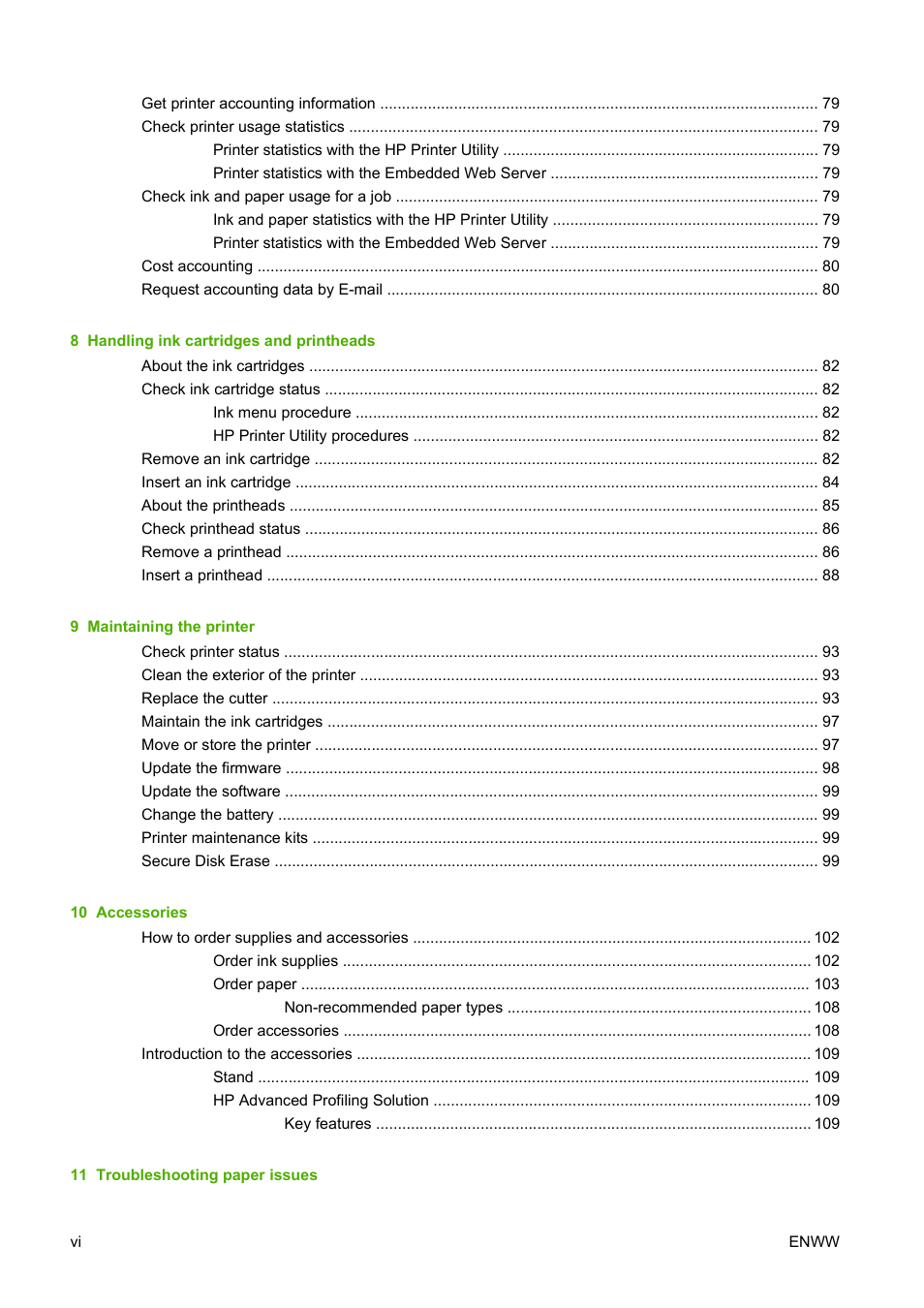 HP Designjet Z3200 PostScript Photo Printer series User Manual | Page 6 / 174