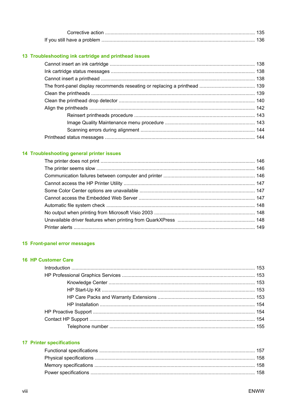 HP Designjet Z3200 PostScript Photo Printer series User Manual | Page 8 / 174