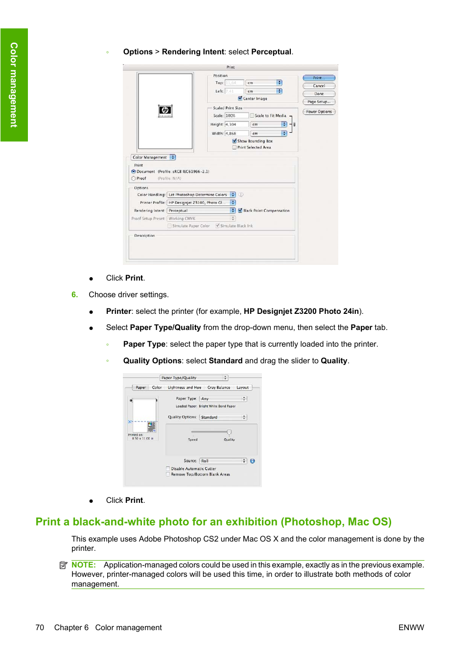 HP Designjet Z3200 PostScript Photo Printer series User Manual | Page 80 / 174