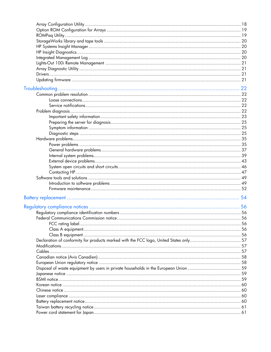 HP ProLiant SL165z G7 Server User Manual | Page 4 / 76
