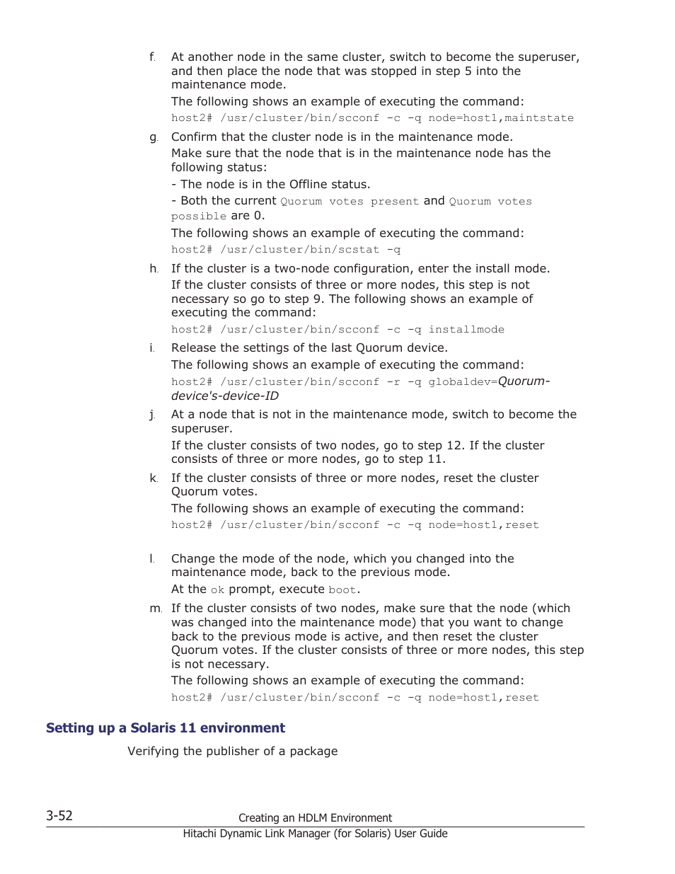 Setting up a solaris 11 environment -52 | HP Hitachi Dynamic Link Manager Software Licenses User Manual | Page 118 / 646