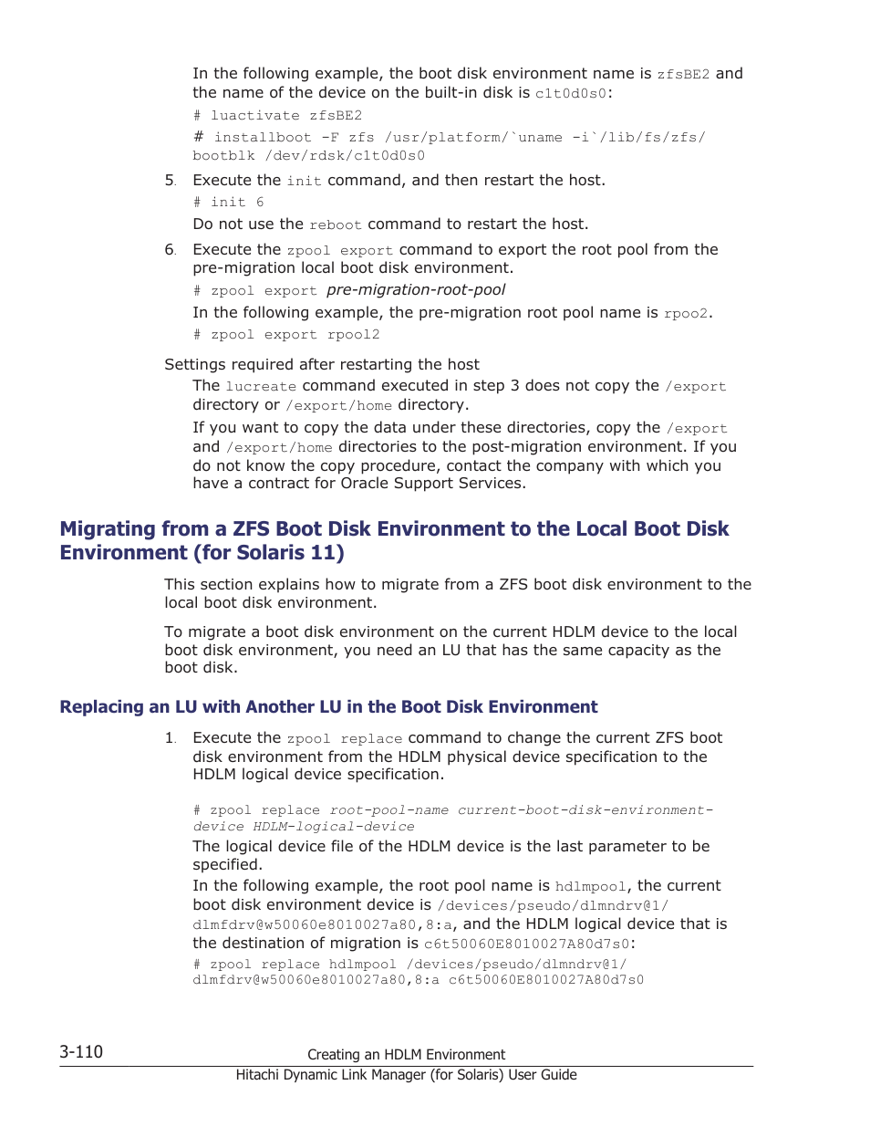 Solaris 11) -110 | HP Hitachi Dynamic Link Manager Software Licenses User Manual | Page 176 / 646