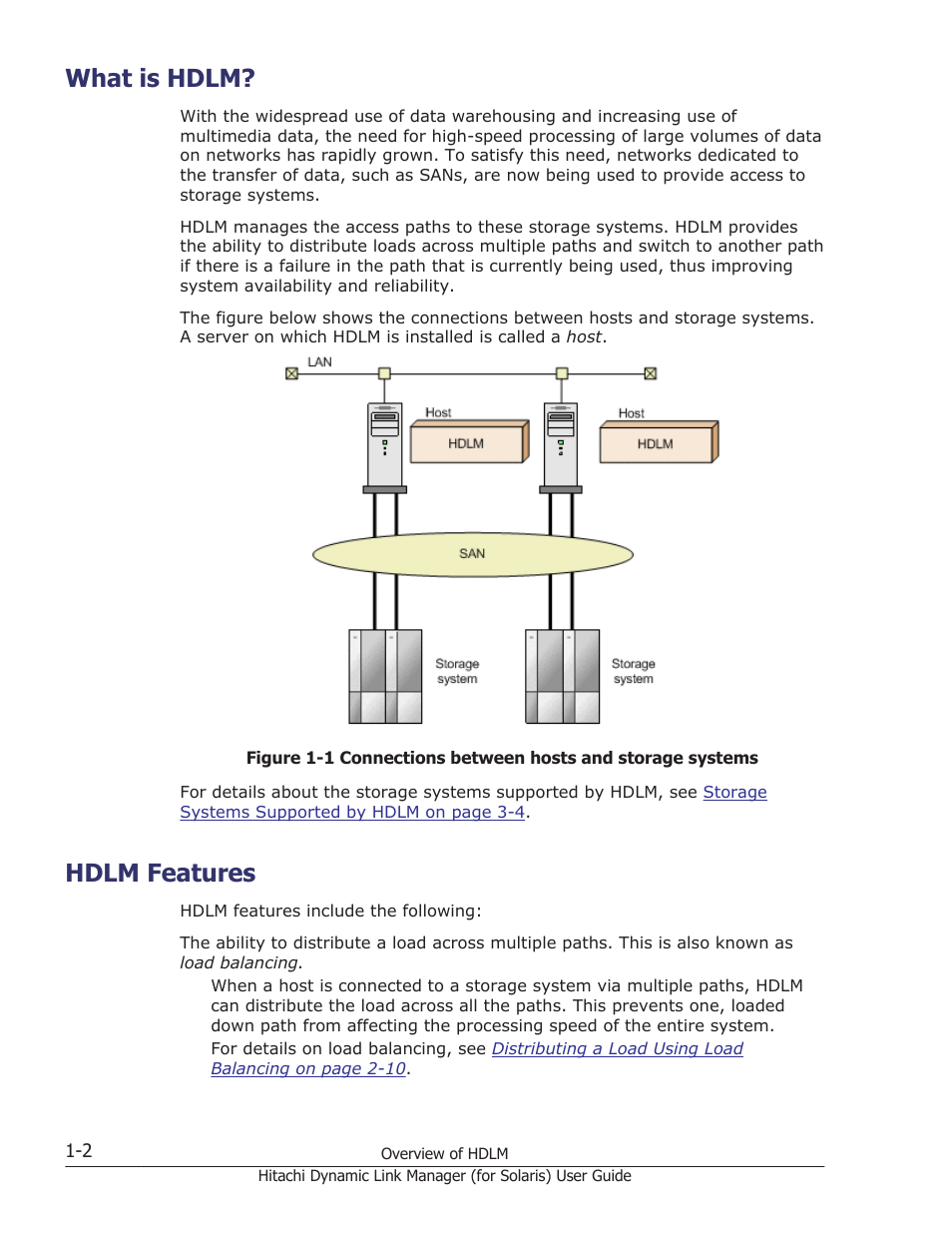 What is hdlm, Hdlm features, What is hdlm? -2 | Hdlm features -2 | HP Hitachi Dynamic Link Manager Software Licenses User Manual | Page 20 / 646