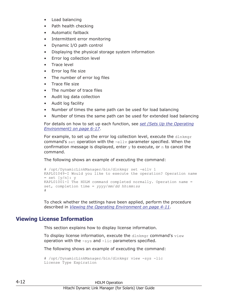 Viewing license information, Viewing license information -12 | HP Hitachi Dynamic Link Manager Software Licenses User Manual | Page 280 / 646