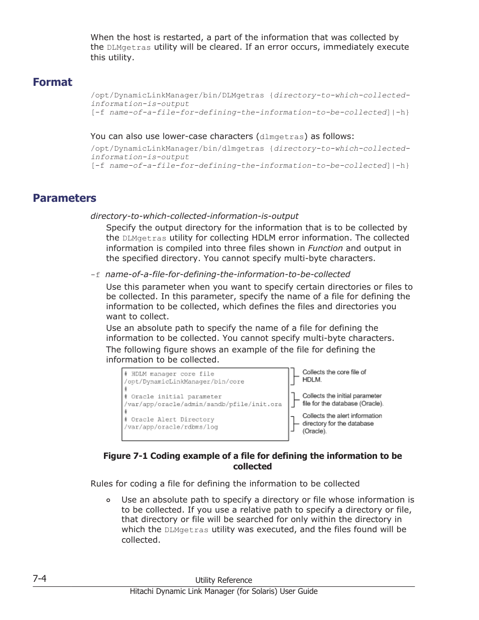 Format, Parameters, Format -4 | Parameters -4 | HP Hitachi Dynamic Link Manager Software Licenses User Manual | Page 434 / 646