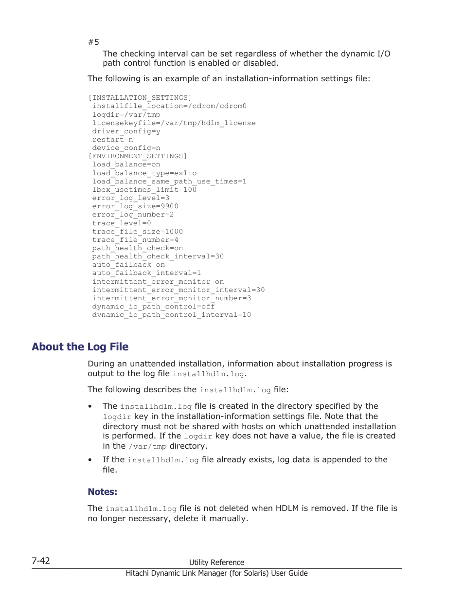 About the log file, About the log file -42 | HP Hitachi Dynamic Link Manager Software Licenses User Manual | Page 472 / 646