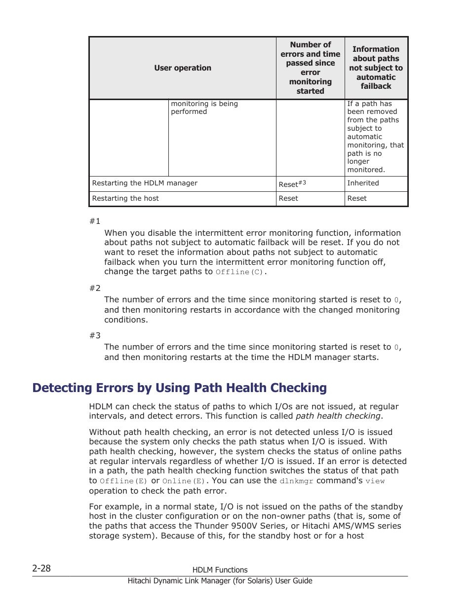 Detecting errors by using path health checking, Detecting errors by using path health checking -28 | HP Hitachi Dynamic Link Manager Software Licenses User Manual | Page 50 / 646
