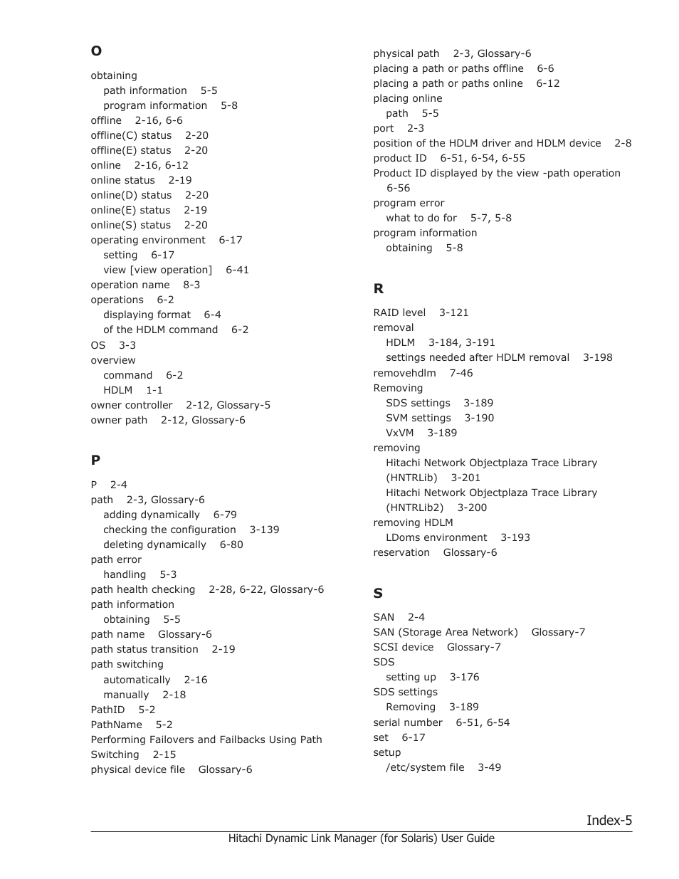 Index-5 | HP Hitachi Dynamic Link Manager Software Licenses User Manual | Page 643 / 646