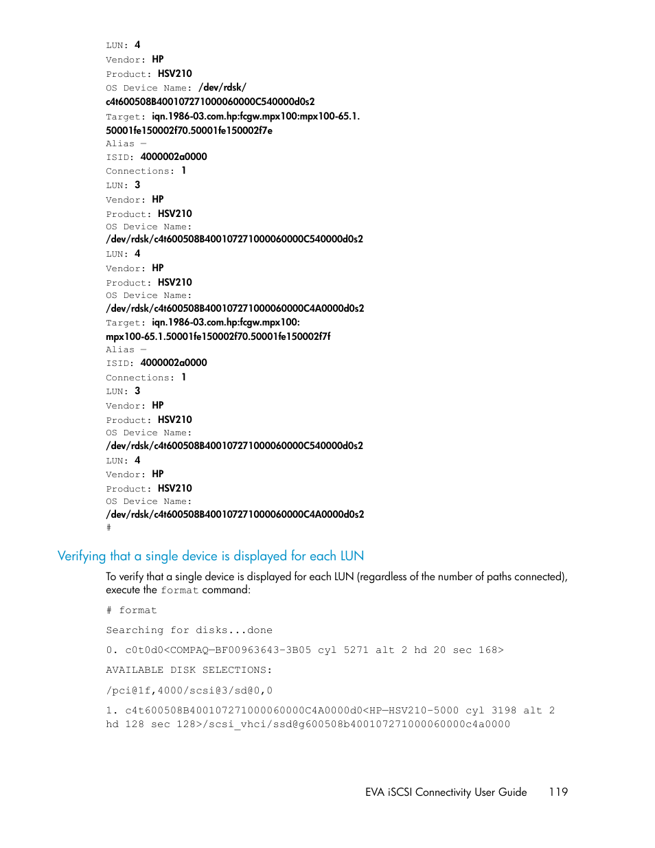 HP 3000 Enterprise Virtual Array User Manual | Page 119 / 236