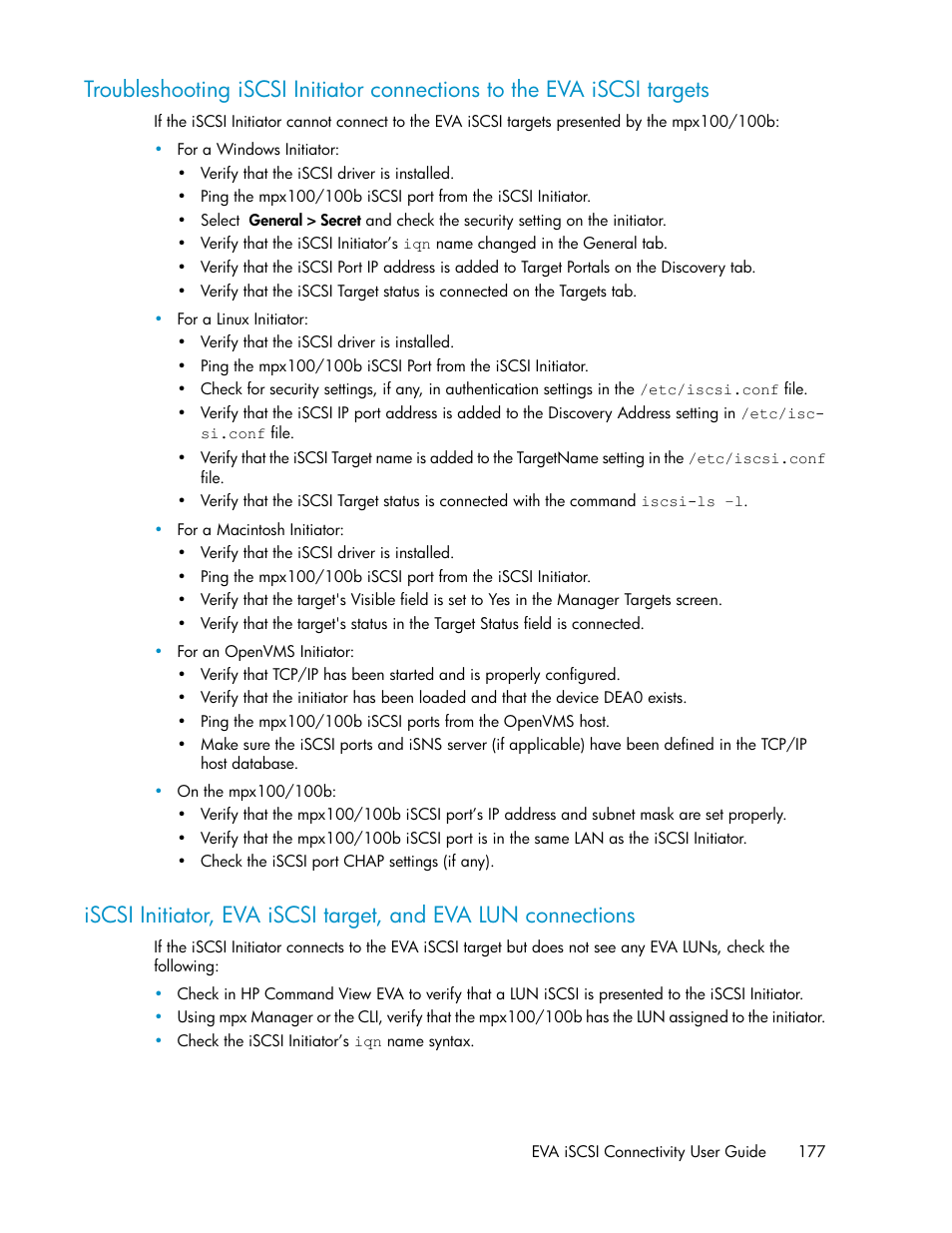 HP 3000 Enterprise Virtual Array User Manual | Page 177 / 236