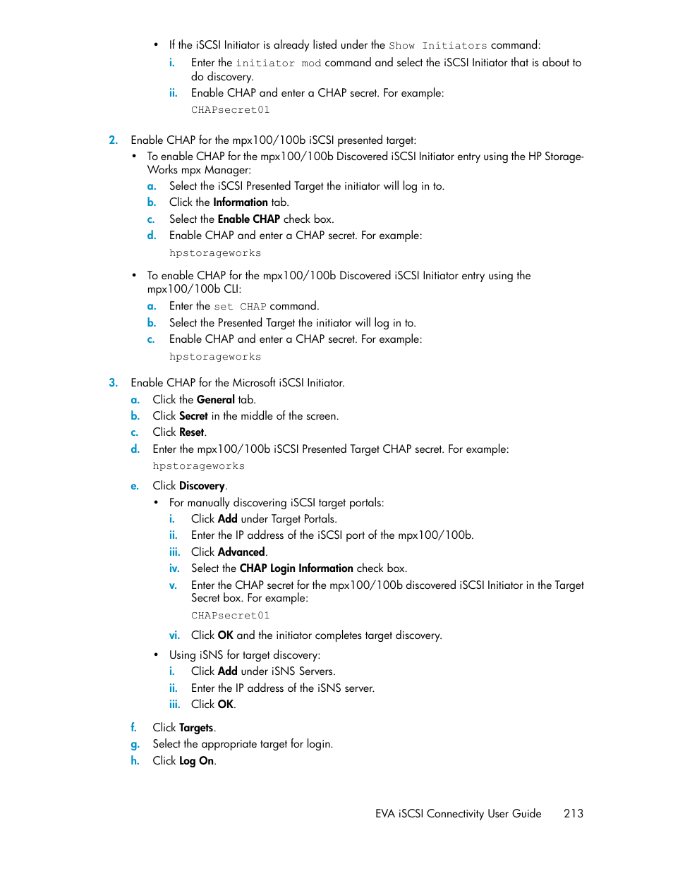 HP 3000 Enterprise Virtual Array User Manual | Page 213 / 236