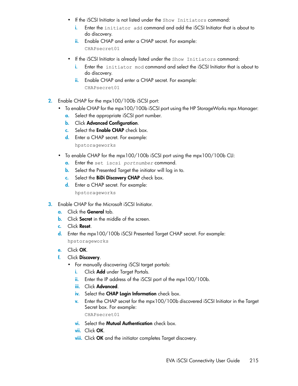 HP 3000 Enterprise Virtual Array User Manual | Page 215 / 236