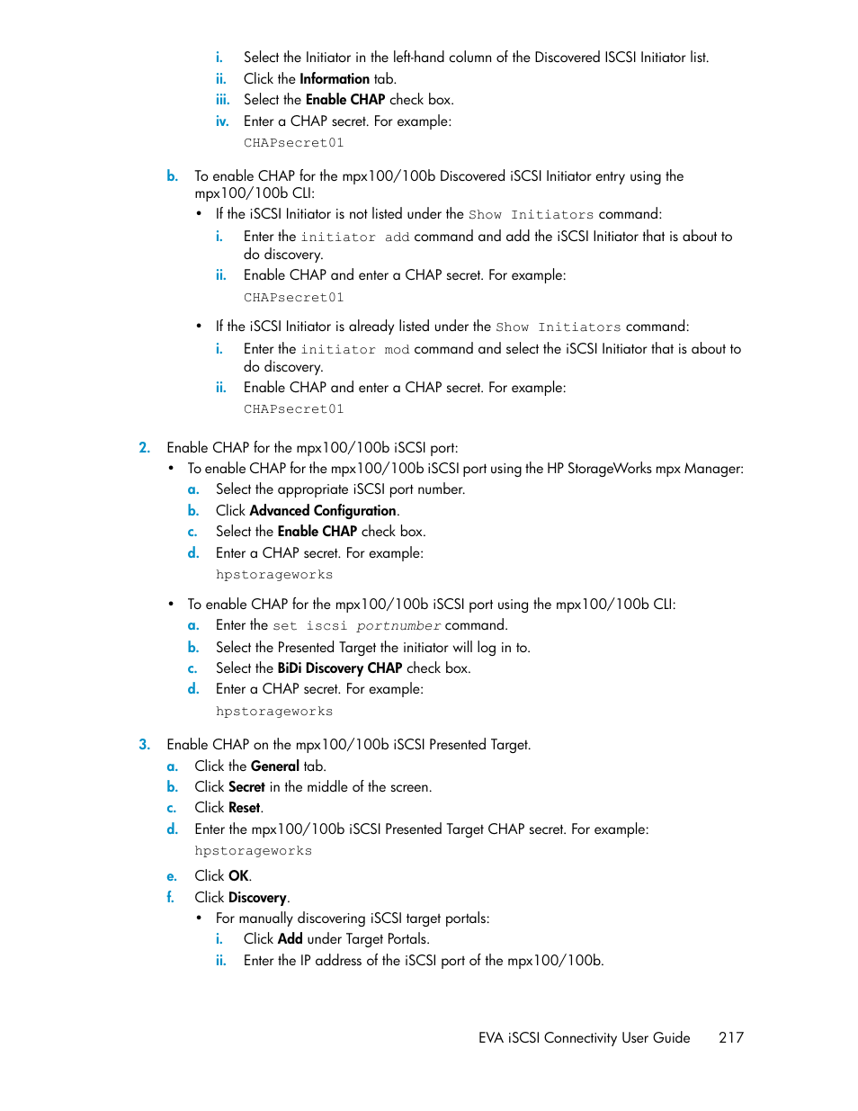 HP 3000 Enterprise Virtual Array User Manual | Page 217 / 236