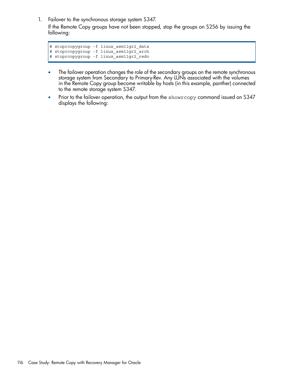 HP 3PAR Application Software Suite for Oracle Licenses User Manual | Page 116 / 199