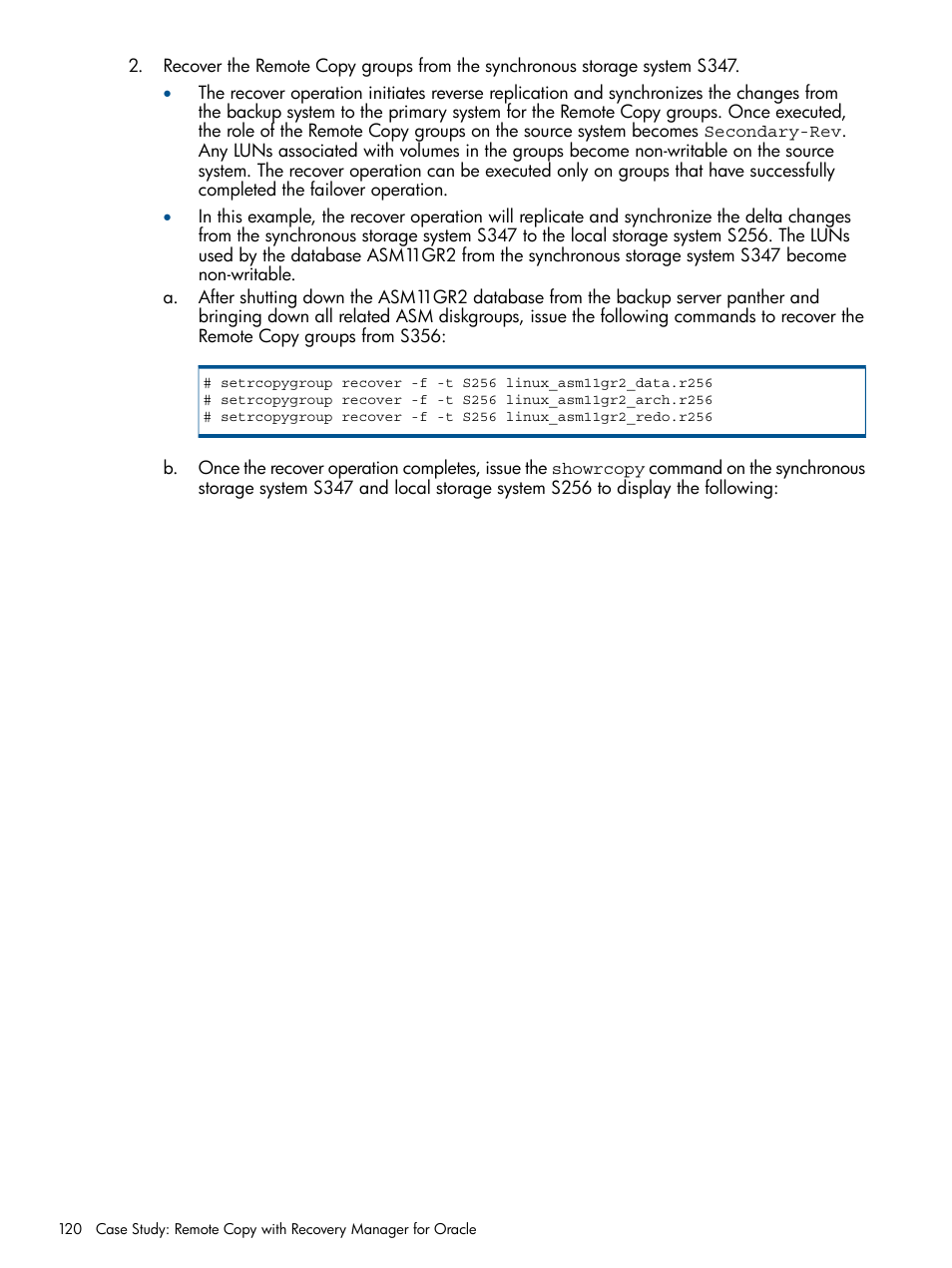 HP 3PAR Application Software Suite for Oracle Licenses User Manual | Page 120 / 199