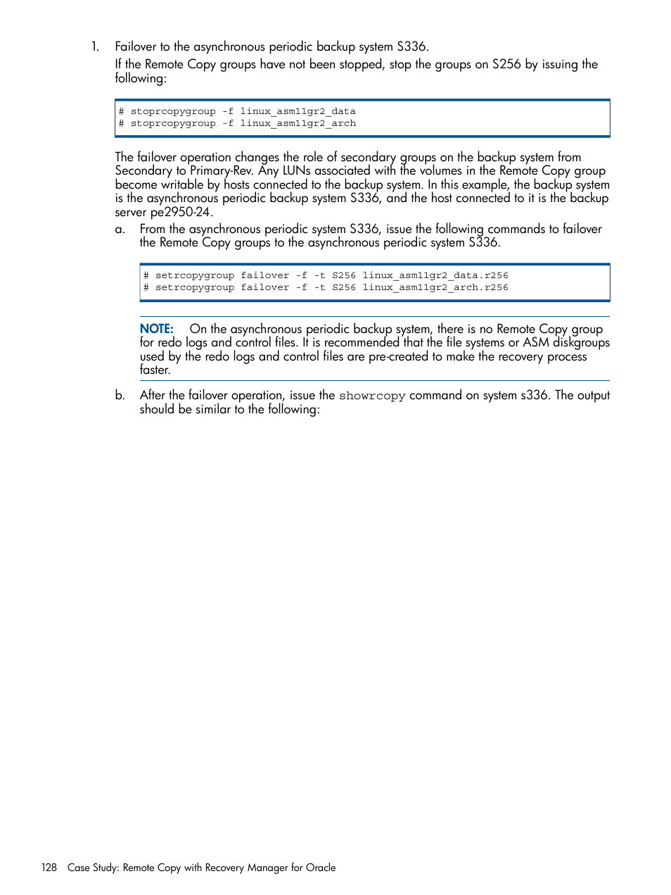 HP 3PAR Application Software Suite for Oracle Licenses User Manual | Page 128 / 199