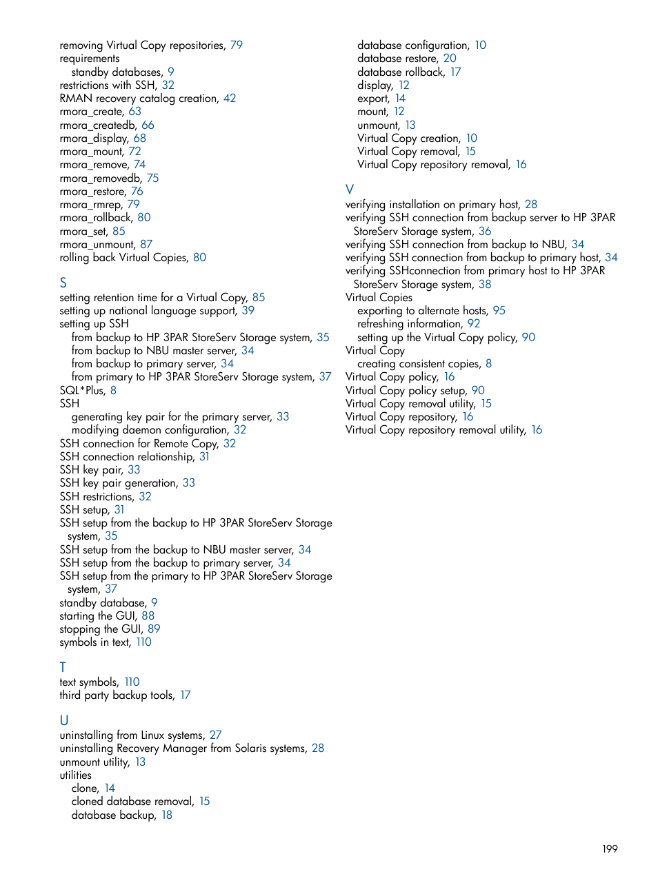 HP 3PAR Application Software Suite for Oracle Licenses User Manual | Page 199 / 199