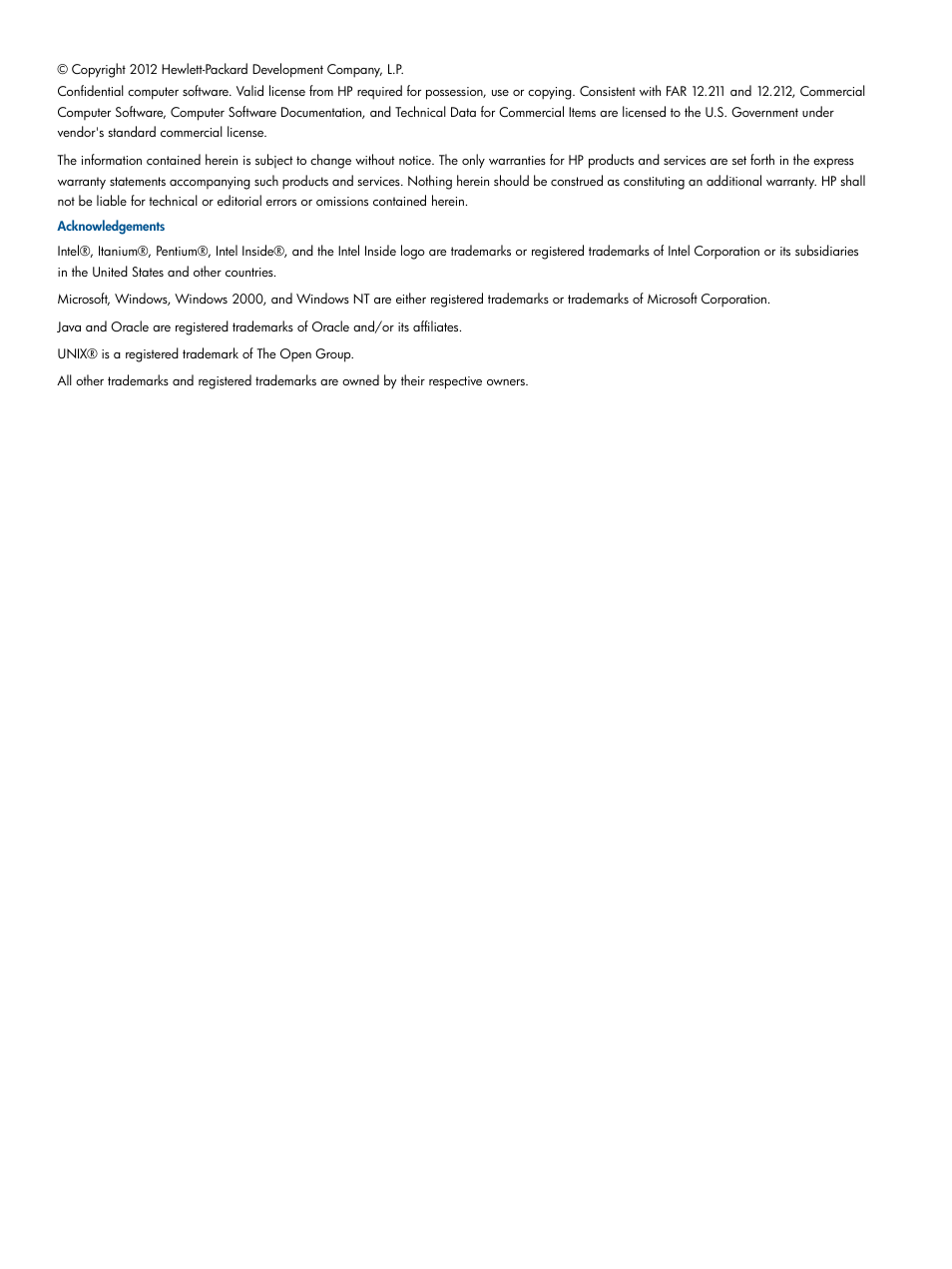 HP 3PAR Application Software Suite for Oracle Licenses User Manual | Page 2 / 199