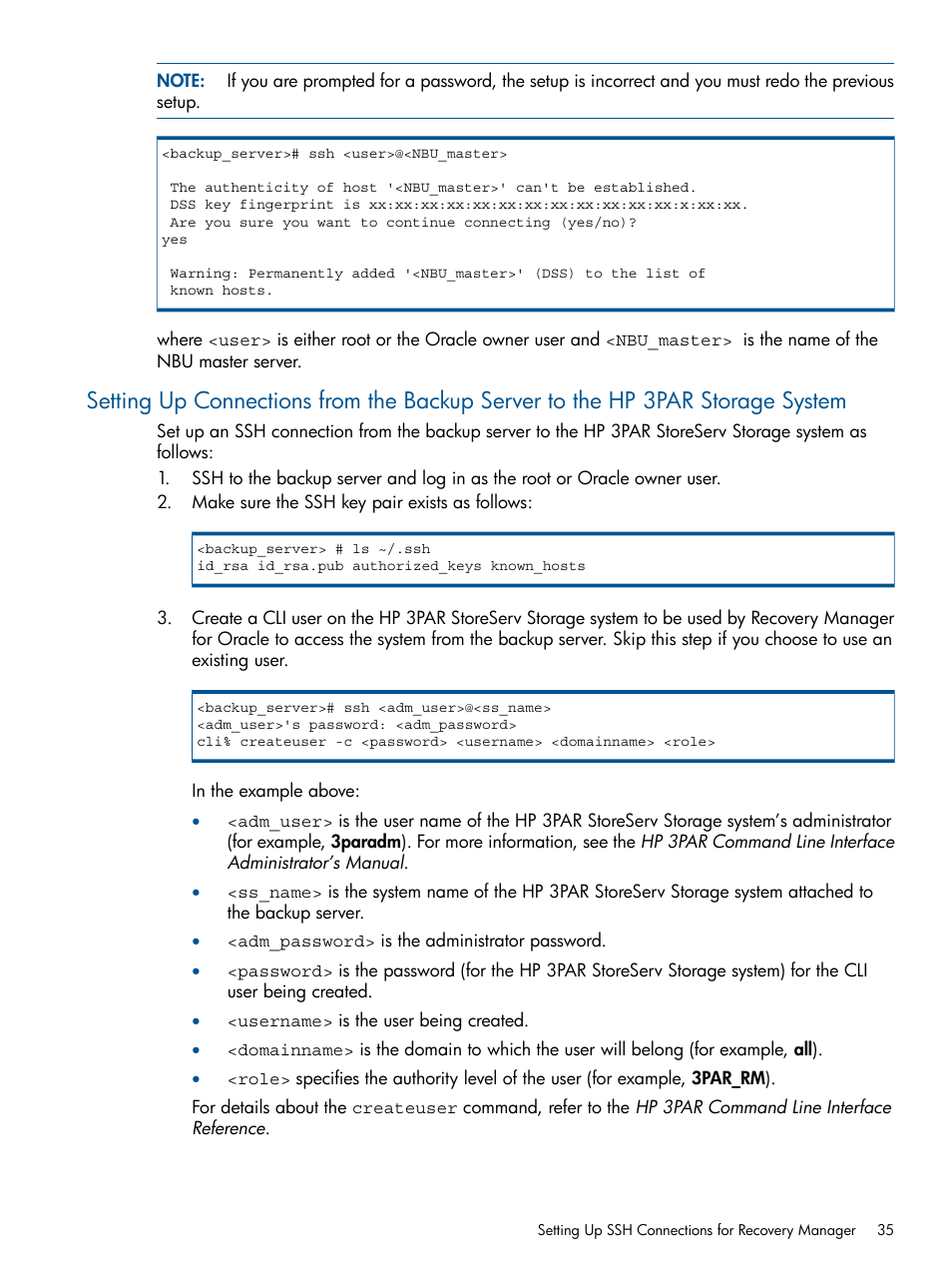 HP 3PAR Application Software Suite for Oracle Licenses User Manual | Page 35 / 199