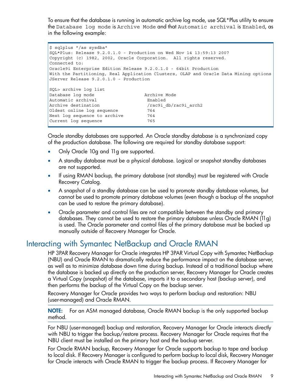 HP 3PAR Application Software Suite for Oracle Licenses User Manual | Page 9 / 199