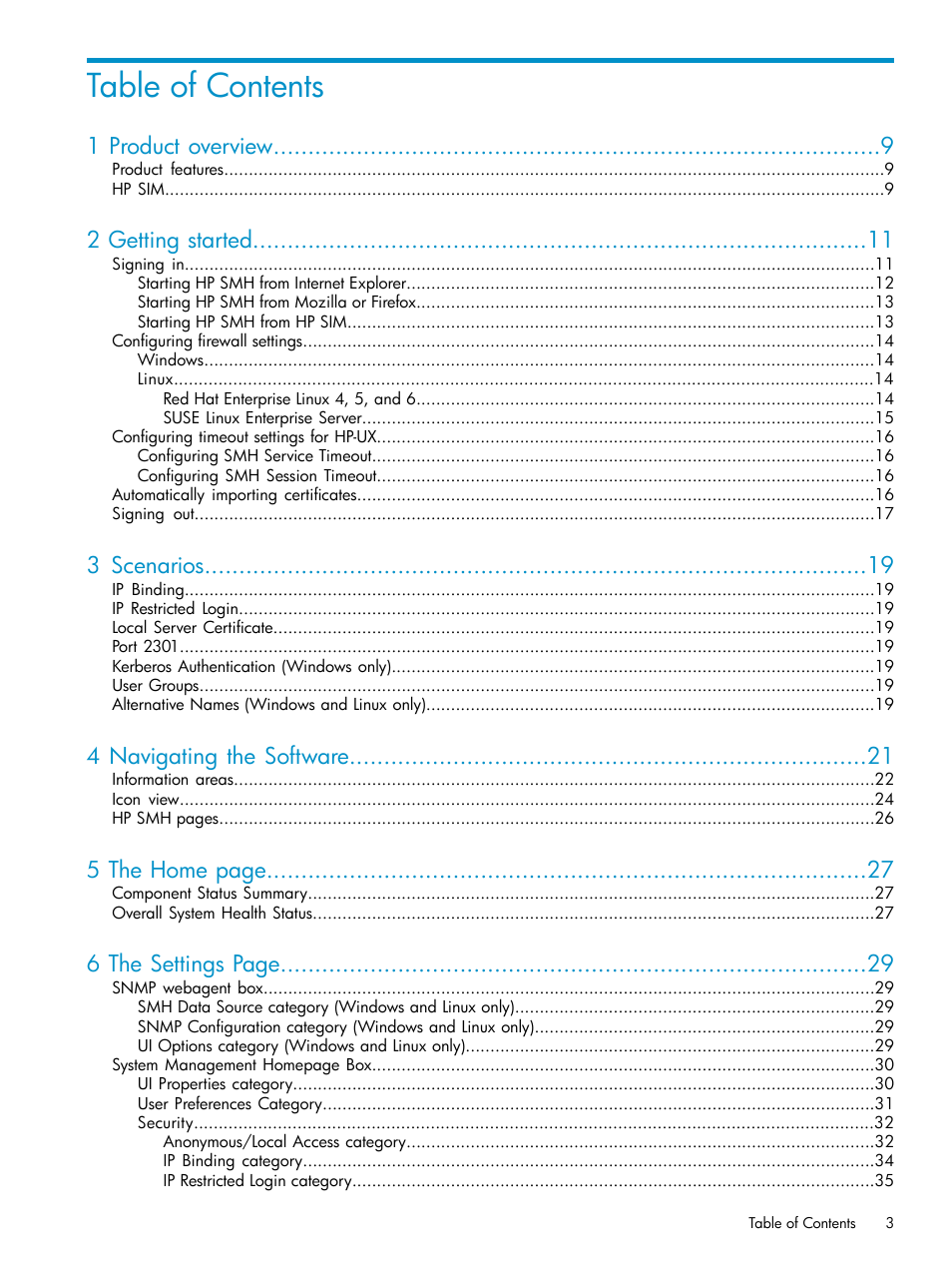 HP Systems Insight Manager User Manual | Page 3 / 100