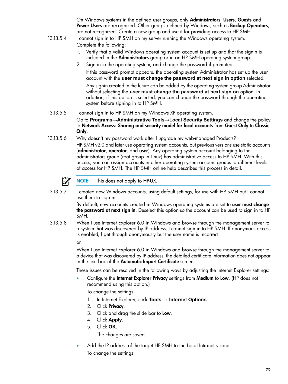 HP Systems Insight Manager User Manual | Page 79 / 100