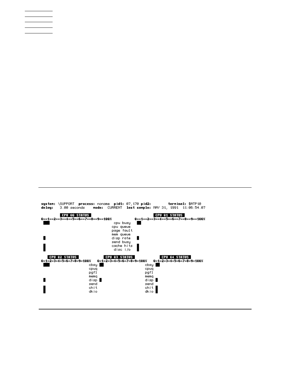 1 getting started, Starting viewsys, Screen display description | Getting started, Figure 1-1, The first viewsys screen, Section 1, getting started, Descr | HP Integrity NonStop H-Series User Manual | Page 15 / 62