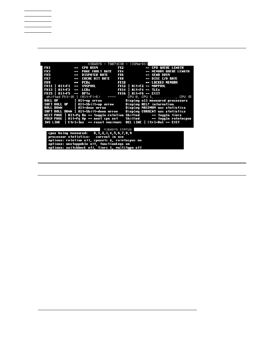 C viewsys help screen, C. viewsys help screen, Figure c-1 | The viewsys help screen, Table c-1, Numbered function keys, Appendix c, viewsys help screen, Appendix c, viewsys help, Screen, Viewsys help screen | HP Integrity NonStop H-Series User Manual | Page 51 / 62