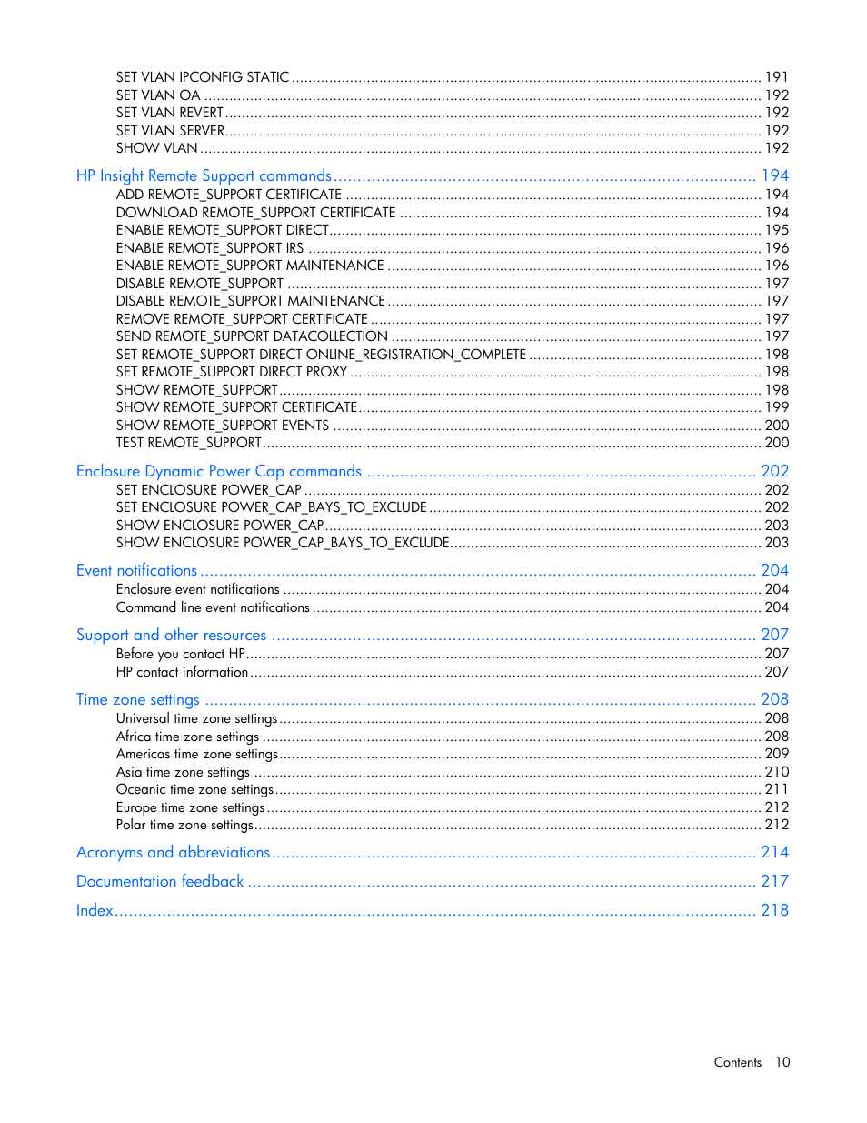HP Onboard Administrator User Manual | Page 10 / 226