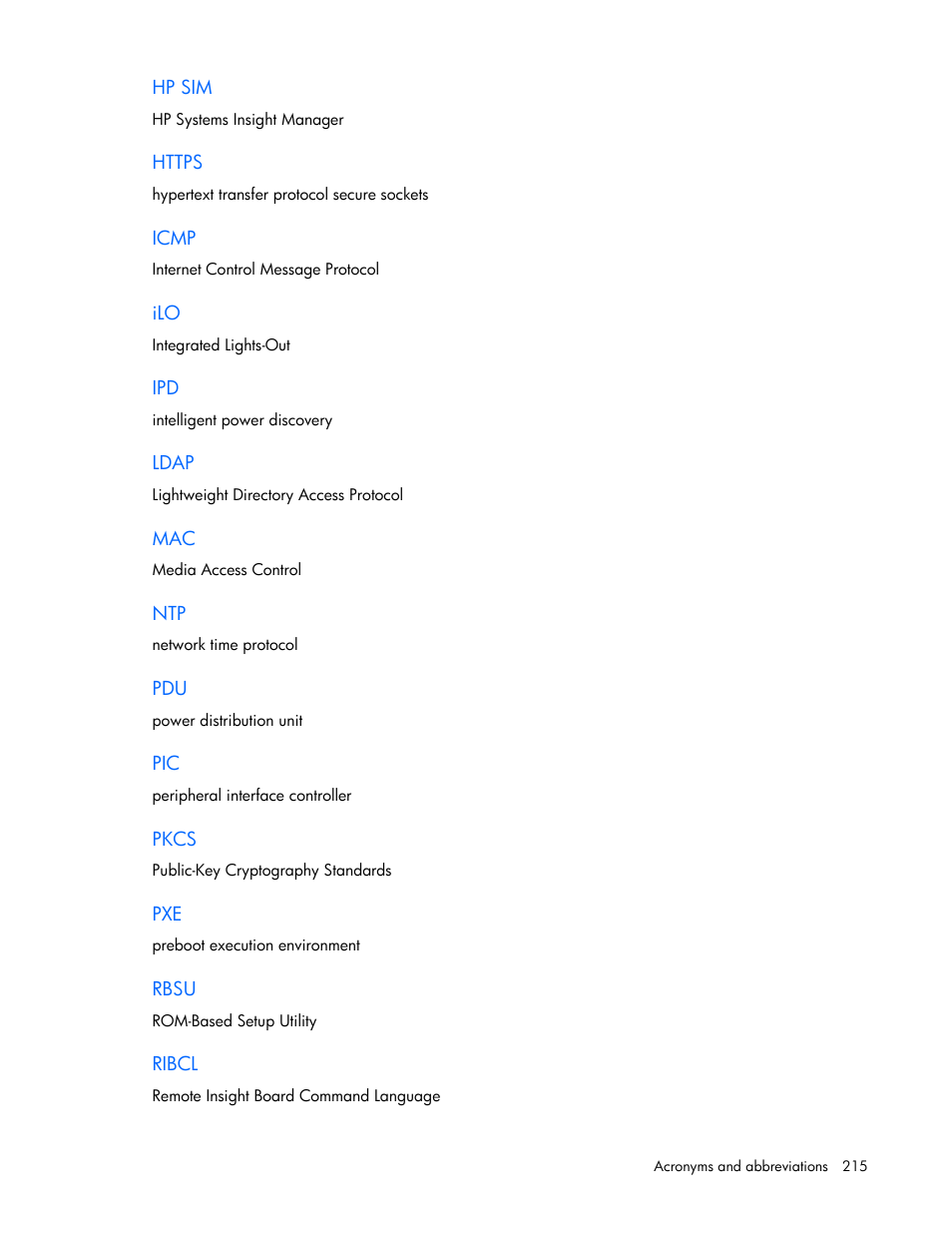 HP Onboard Administrator User Manual | Page 215 / 226