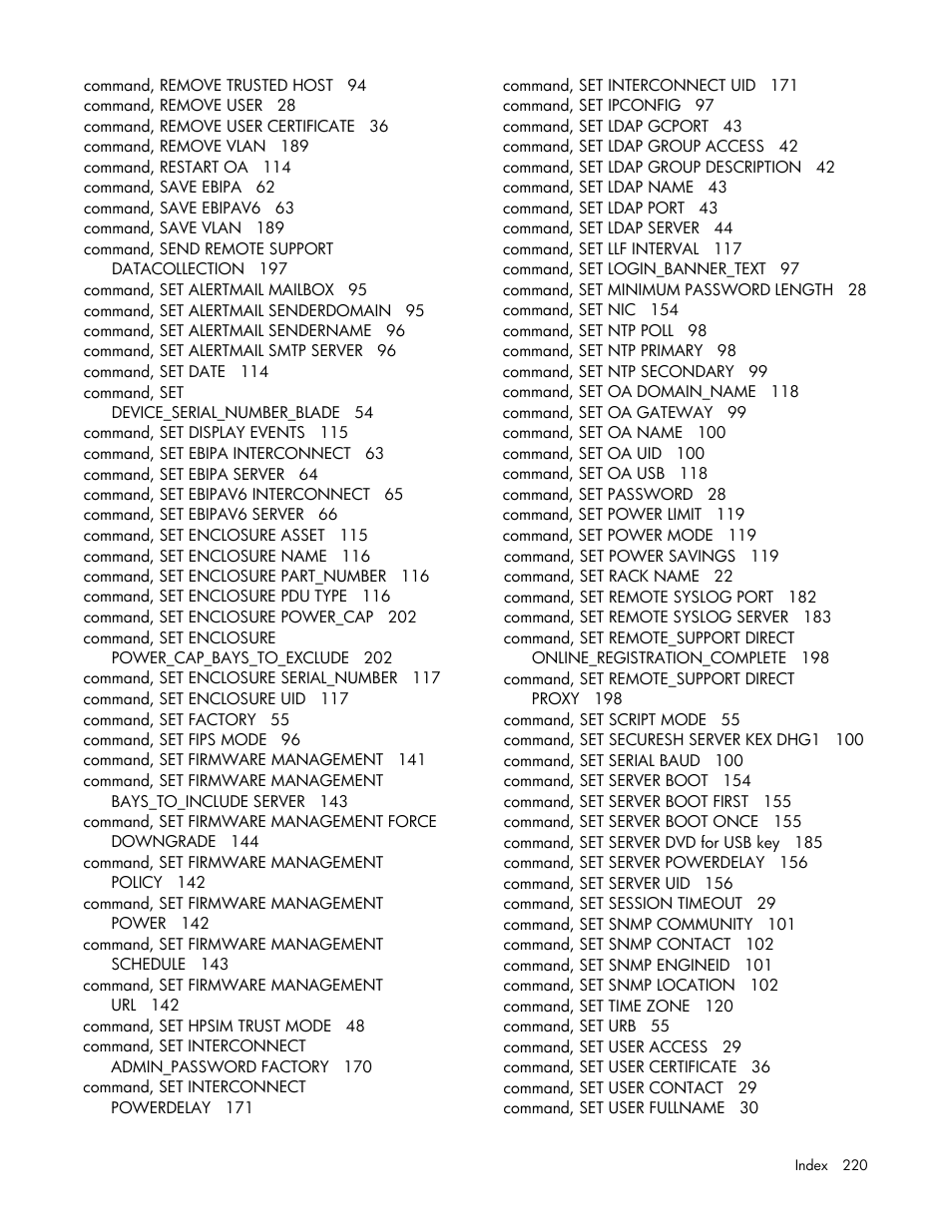 HP Onboard Administrator User Manual | Page 220 / 226
