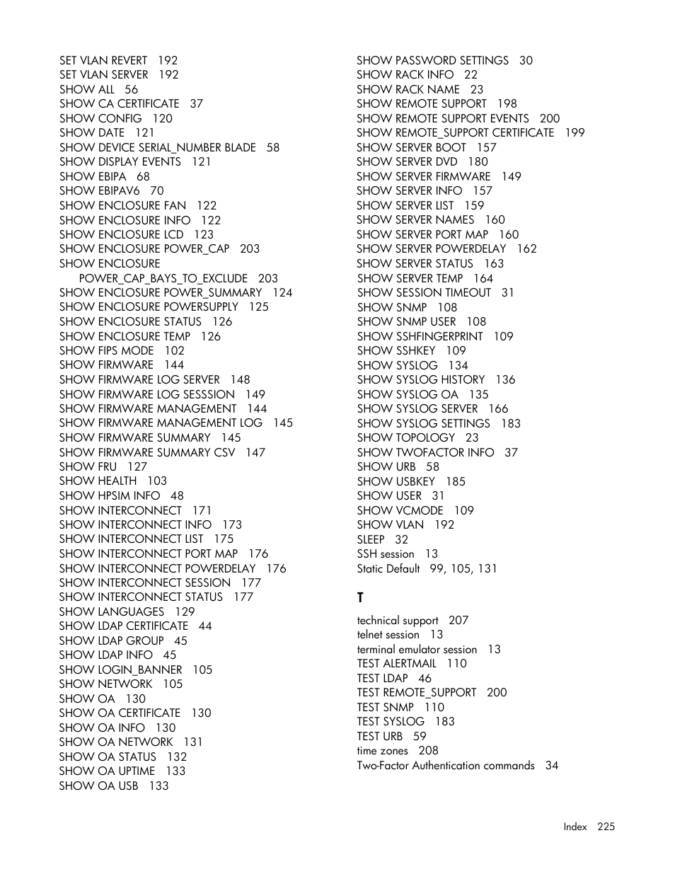 HP Onboard Administrator User Manual | Page 225 / 226