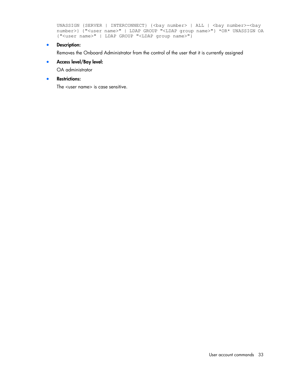 HP Onboard Administrator User Manual | Page 33 / 226