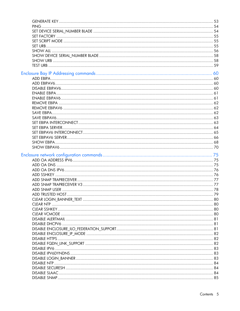 HP Onboard Administrator User Manual | Page 5 / 226