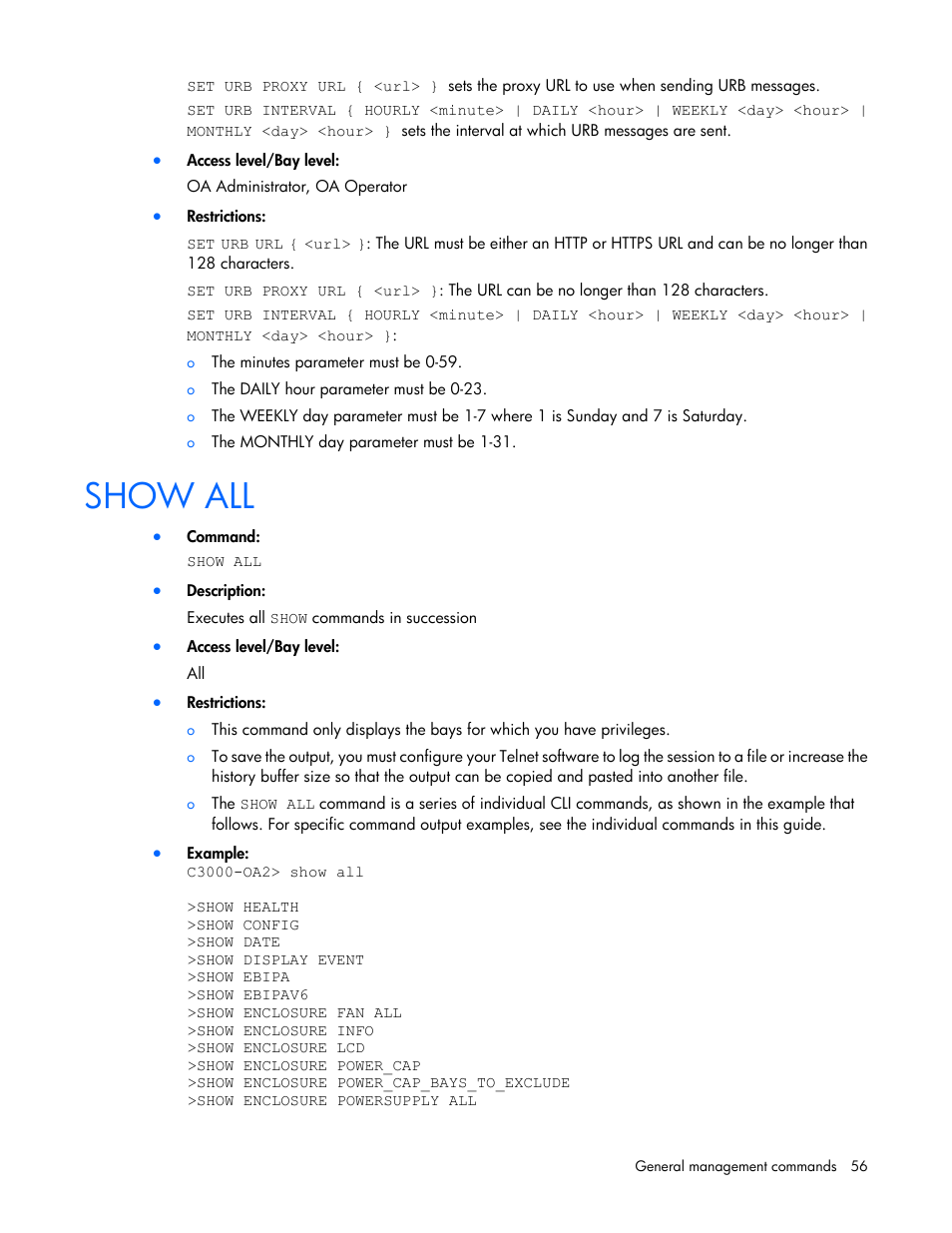 Show all | HP Onboard Administrator User Manual | Page 56 / 226