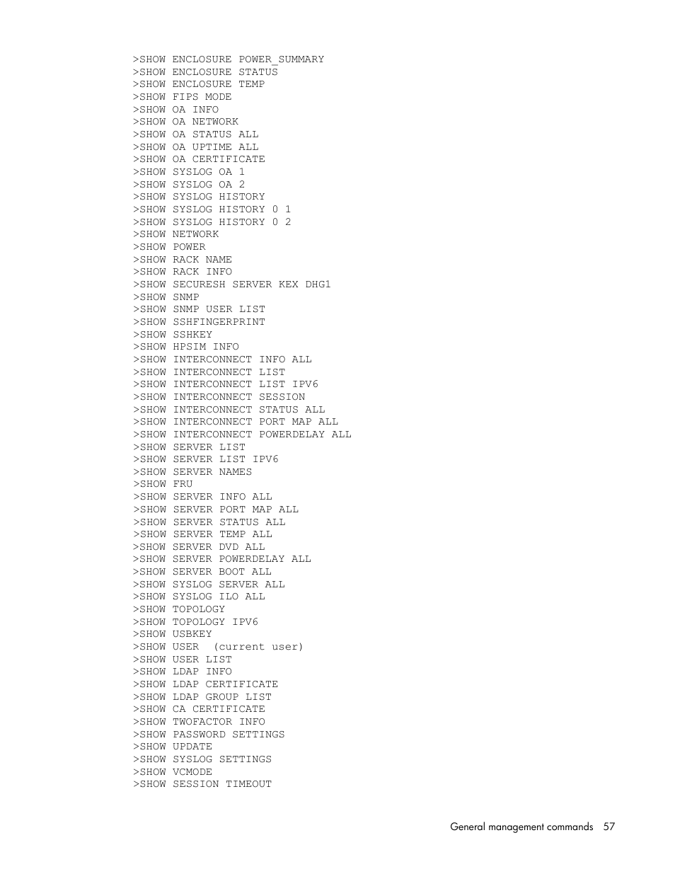 HP Onboard Administrator User Manual | Page 57 / 226