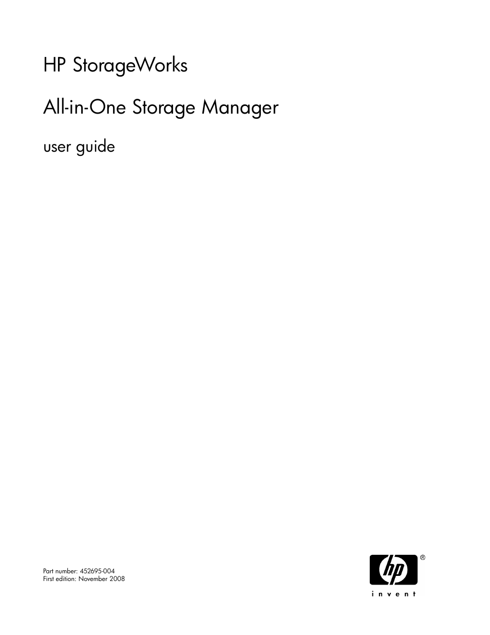 HP ProLiant DL185 G5 Storage Server User Manual | 72 pages