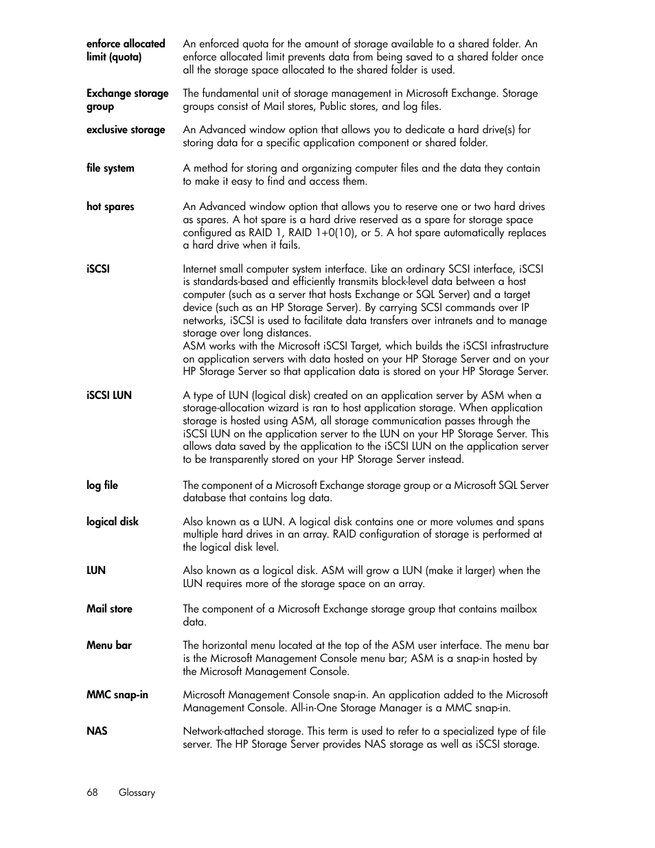 HP ProLiant DL185 G5 Storage Server User Manual | Page 68 / 72