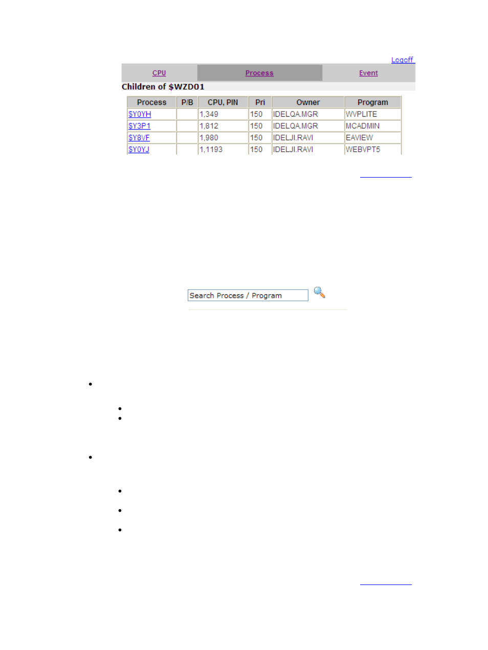 5 process search, 5-1 overview, 5-2 description | Figure 19 process search | HP Integrity NonStop J-Series User Manual | Page 30 / 40