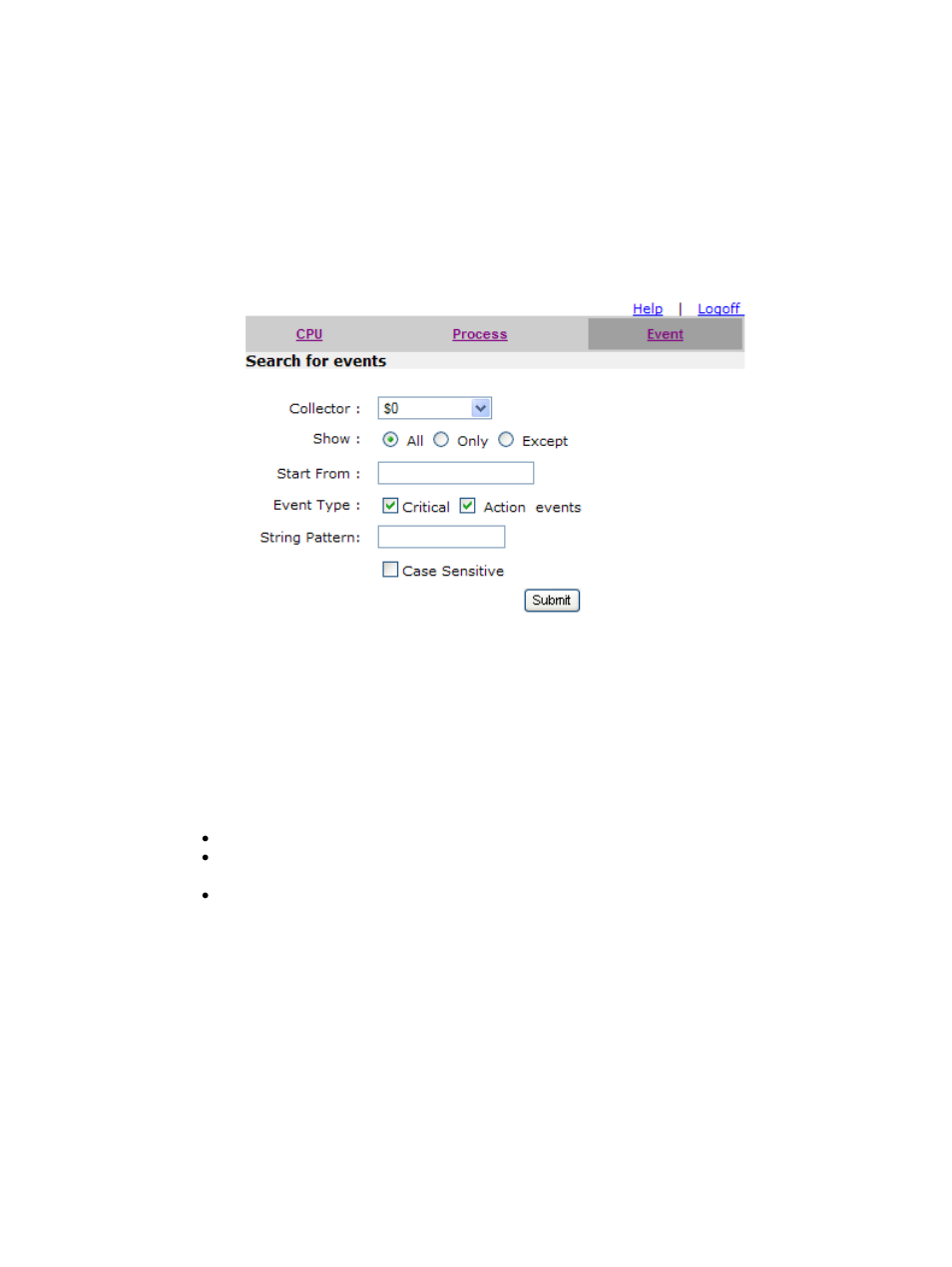 Event settings, 6-1 overview, 6-2 description | 6 event settings, Figure 20 event screen, Overview | HP Integrity NonStop J-Series User Manual | Page 31 / 40
