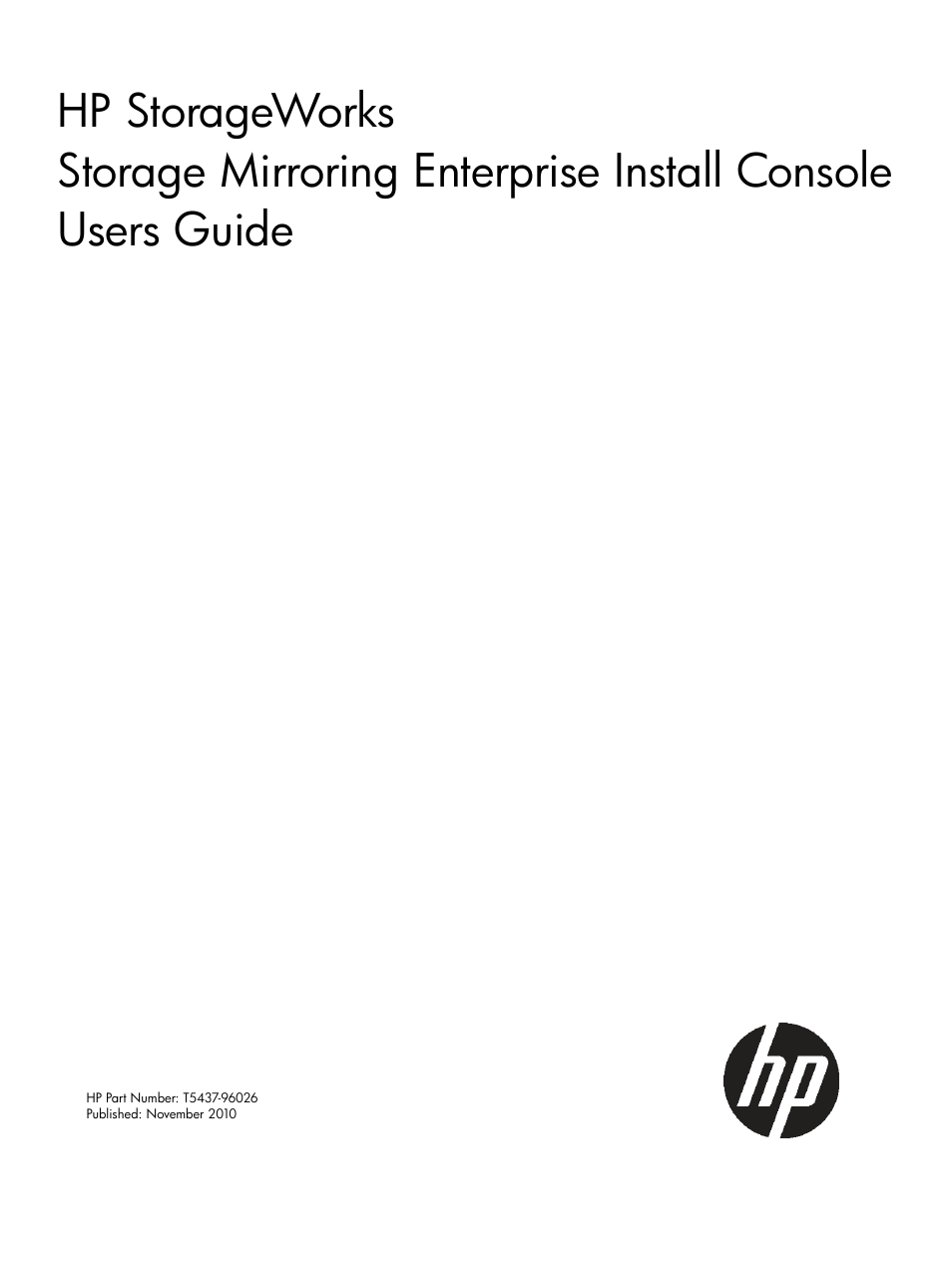 HP Storage Mirroring Software User Manual | 25 pages