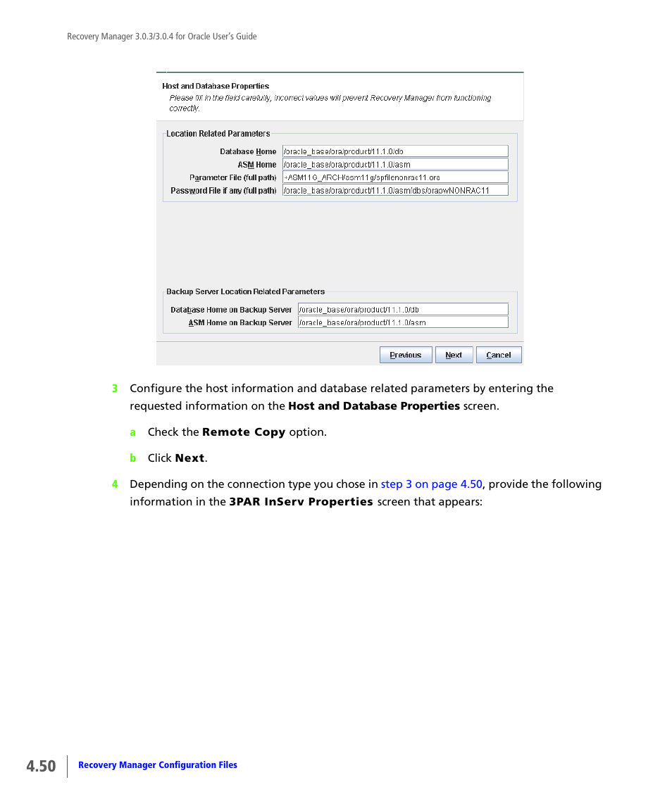 HP 3PAR Application Software Suite for Oracle User Manual | Page 100 / 196
