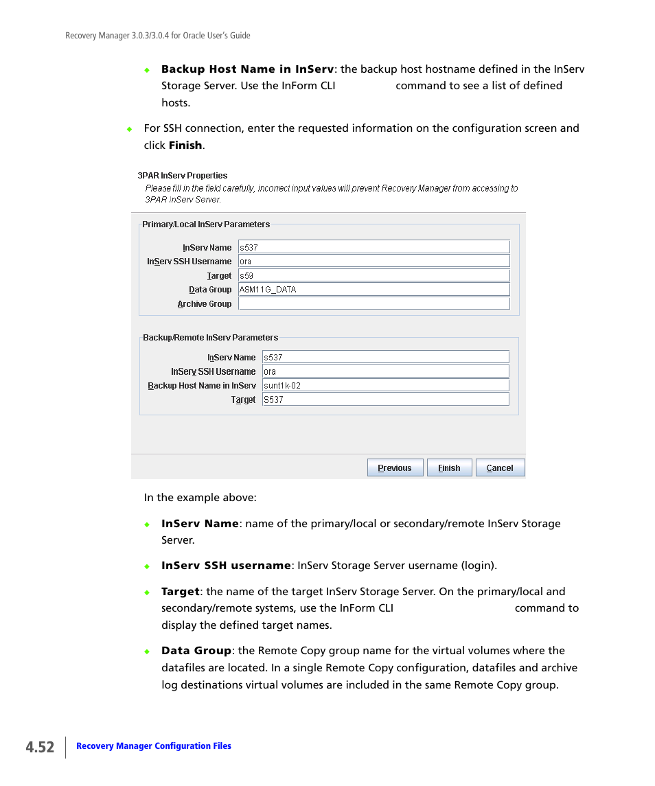 HP 3PAR Application Software Suite for Oracle User Manual | Page 102 / 196