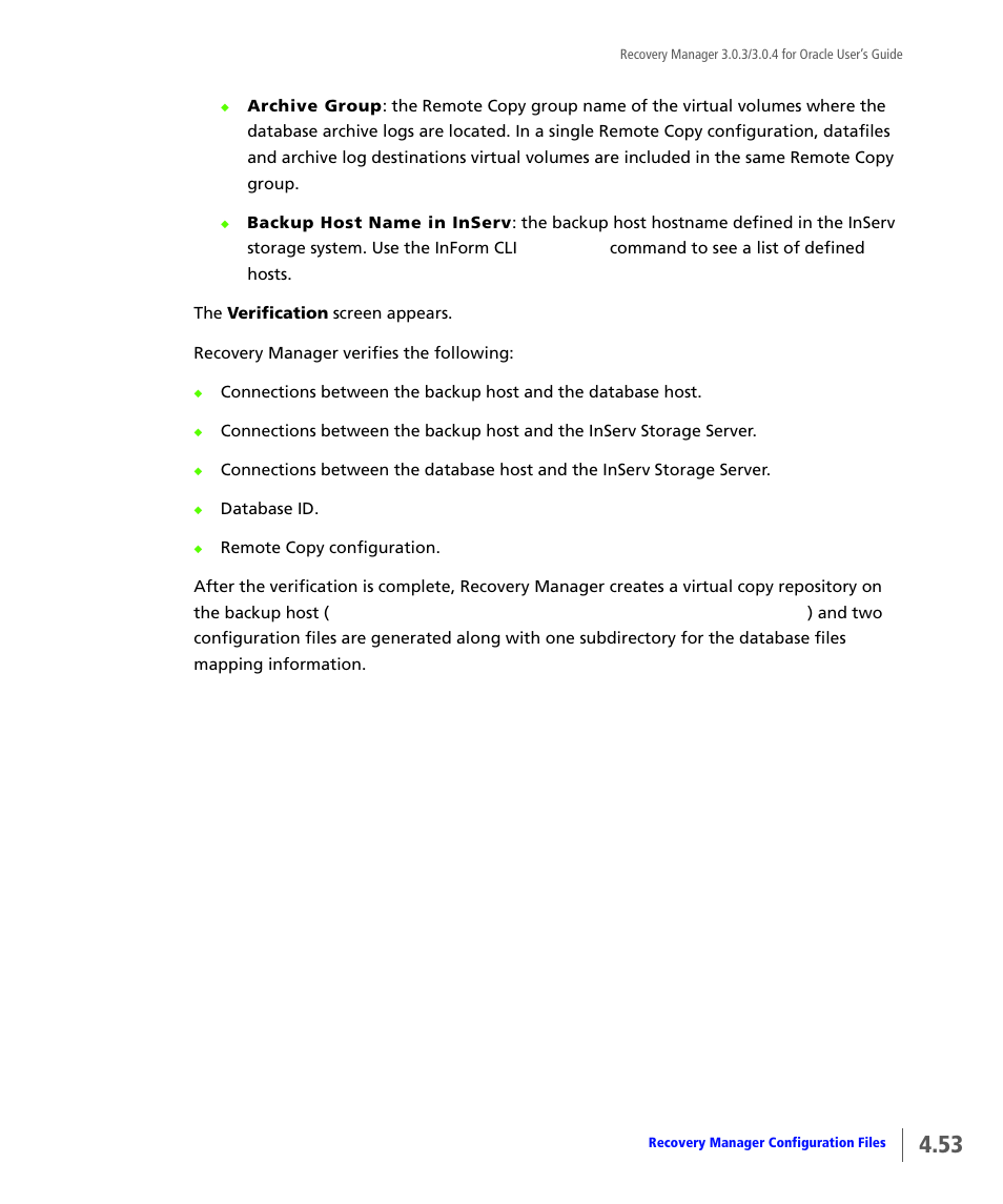 HP 3PAR Application Software Suite for Oracle User Manual | Page 103 / 196