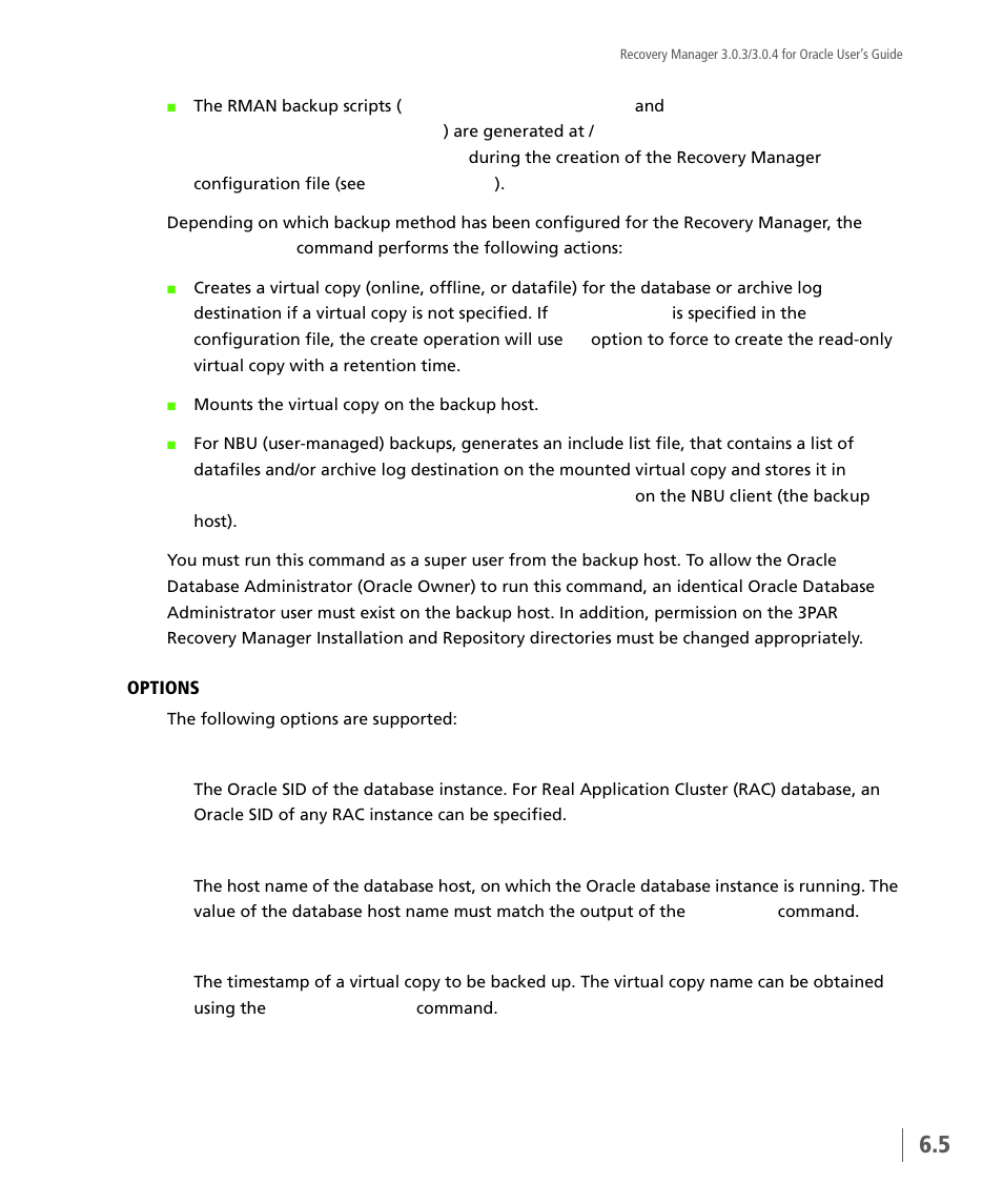 HP 3PAR Application Software Suite for Oracle User Manual | Page 119 / 196