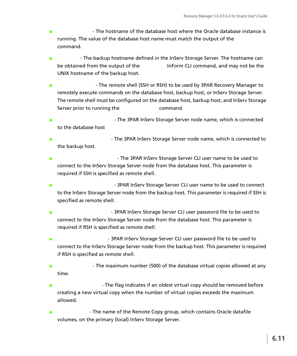 HP 3PAR Application Software Suite for Oracle User Manual | Page 125 / 196
