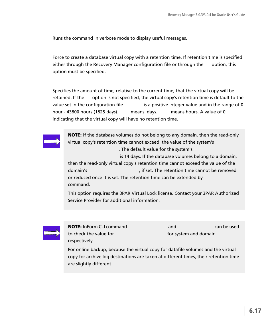 HP 3PAR Application Software Suite for Oracle User Manual | Page 131 / 196